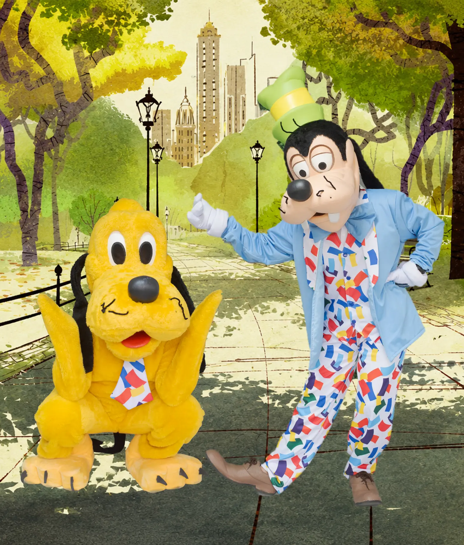 Pluto y Goofy